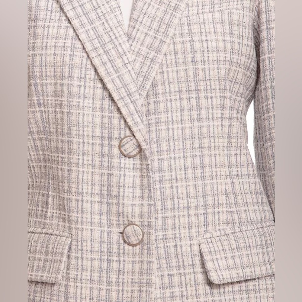 Avec Les Filles Women's Whipstitch Tweed Blazer XS - Picture 5 of 12